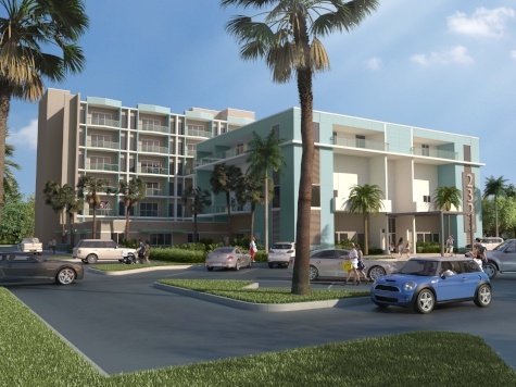 Rendering of the former Ed White Hospital repositioned as multifamily housing in St. Petersburg, Florida